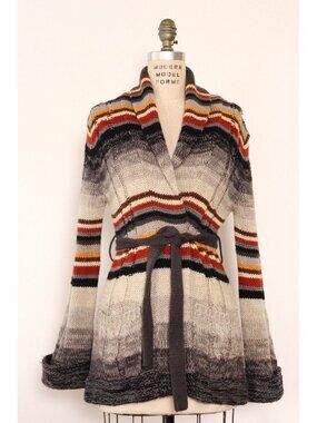 Vintage 1970s Vicki Volts Women's Belted Cardigan Large